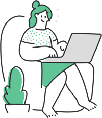 woman, workspace, work, laptop, computer, armchair, home - Multicolor